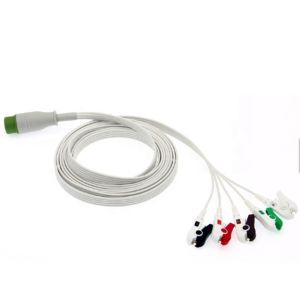12 Pin 5 Leads One Piece Ecg Cable With Leadwires Compatible Mindray Portable