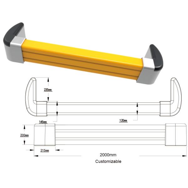 Polymer Ground Safety Barrier Warehouse Safety Barrier Traffic Guardrails