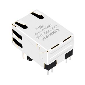 JP006821UNL 100 Base-TX Fast Ethernet 1x1 Tab-UP with LEDs 8-pin RJ45