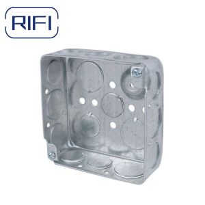 Quality 4&quot;*4&quot; Square Galvanized double Gang Metal Electrical Box Junction Box for sale