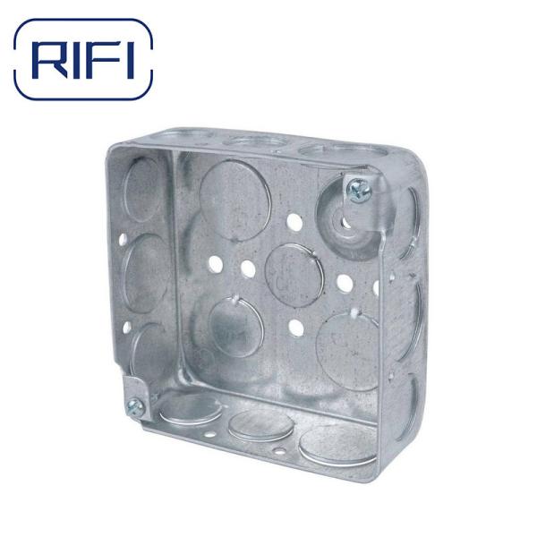 RS9 Raised Steel Cover Galvanized Electrical Conduit Box Cover For EMT Junction Boxes