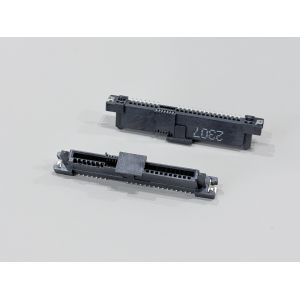 SAS 29 Pin Female Socket SMT Connector with Positioning Column & Fishhook | Gold