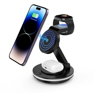 Four In One 15w Multifunctional Wireless Charger Abs Acrylic Materia