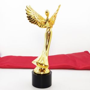 Resin Flying Figure 285mm height Music Award Trophy With Wings