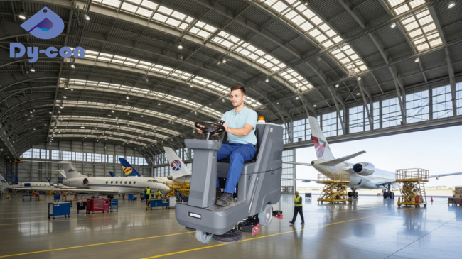 Quiet Hangar Floor Scrubber
