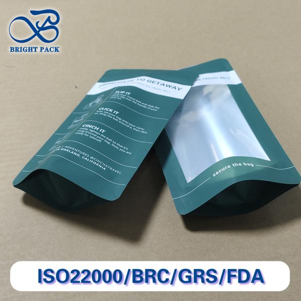 Buy PE Stand Up Food Packaging Bags with Window 10cm-50cm Width at wholesale prices