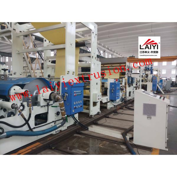 High Precision Adhesive Coating Automatic Paper Lamination Machine 45-55kw Extruder Power