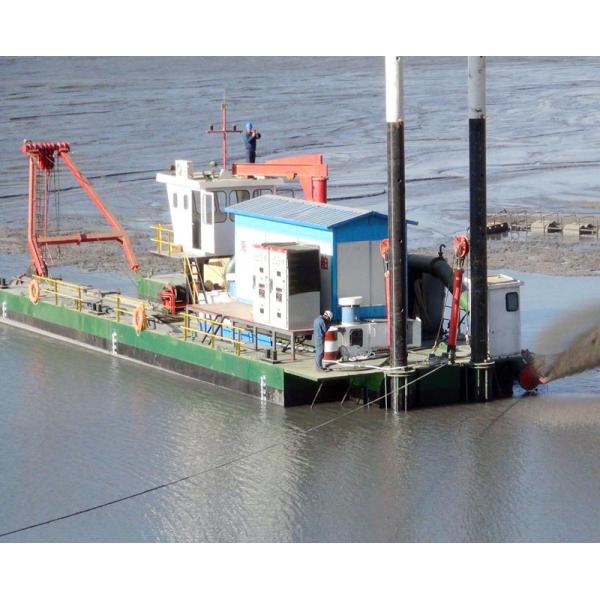 Spud Carriage Equipped 8 inch 80-100 Cubic Meter/Hour Solid Sand or Mud Cutter Suction Sand Dredger for Sand Dredging Deepening and Channel Digging