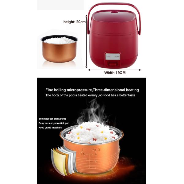 Multi electric mini rice cooker portable hot pot cooker 1.2L