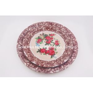 China 70cm Bagasse Cheese SS Round Dinner Plates Flat Dish Sets on sale