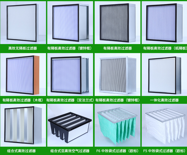Mini-Pleated HEPA Filter with Initial Resistance Less Than 200 Pa and 1175x575x69mm Size for Commercial Applications
