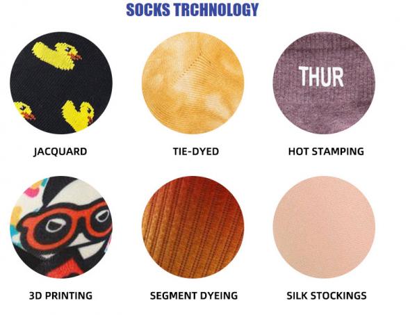 Custom knitted Unisex Plain Coloured Socks Sweat Absorbent