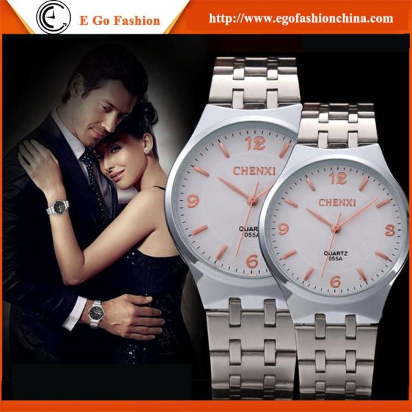 Buy 055A Fashion Jewelry Wholesale Retale Quartz Watch Couples Watch Stainless Steel Watches at wholesale prices