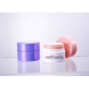 Custom 50ml Cylinder Refillable Mono Plastic Cosmetic Jar As Sustainable