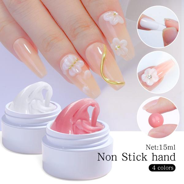 Private Label Quick Building Gel for Nail Extension White Clear UV Gel Acrylic Extension Solid Builder