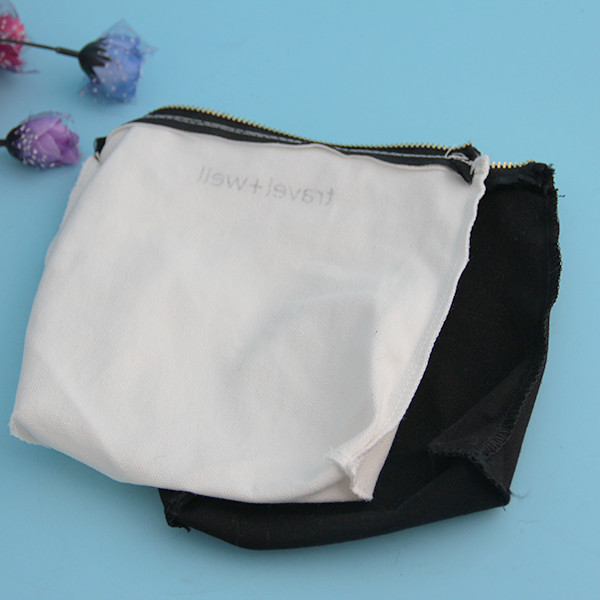 Reusable Abroad Travel Toiletry Bag , Screen Printing Top Zip Makeup Bag