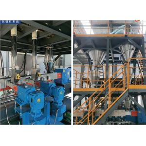PVC High Efficiency Twin Screw Plastic Extruder Crushing Before Mixing