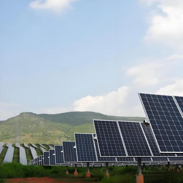 Ground Vertical Solar PV Bracket Frame – High-Strength Steel, Stable in Sloped