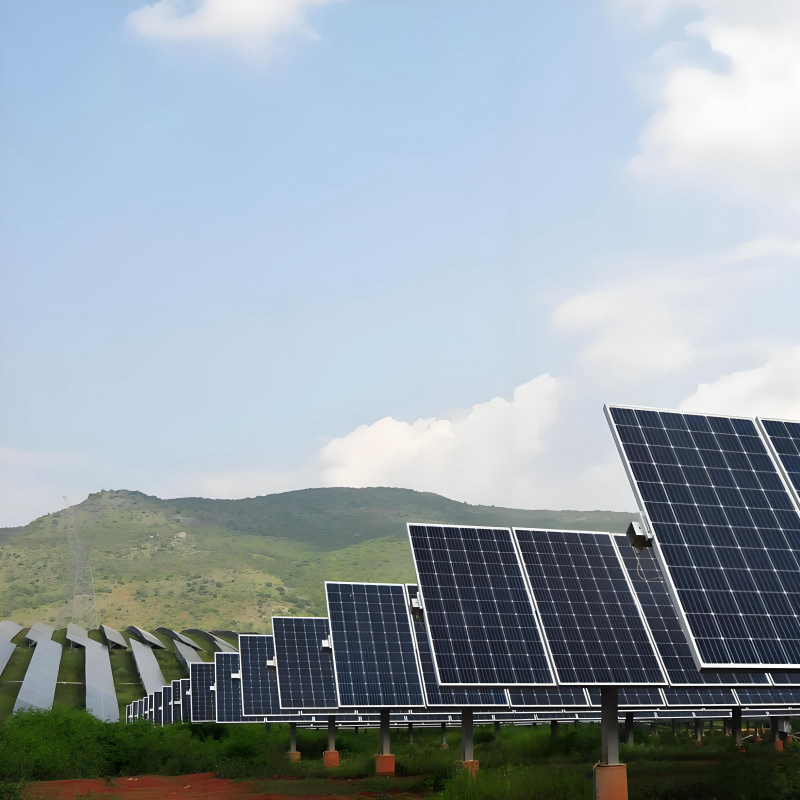 Ground Vertical Solar PV Bracket Frame – High-Strength Steel, Stable in Sloped Terrain