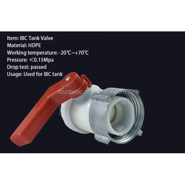 DN40 Acid Alkali Oil Resistant PVC Ball Valve for IBC Hydraulic Directional Control