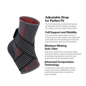 Elastic hinged ankle wraps protector support ankle brace compression sleeve for