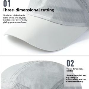 Unstructured Adjustable Sports Cap Custom Lightweight Running Cap for Men &