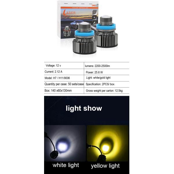 Super Bright Fog Automotive LED Headlight H7 H11 Spot Lamp High Beam