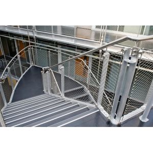 Decorative Ferrule Flexible Stainless Steel Wire Rope Mesh Fence For Stair