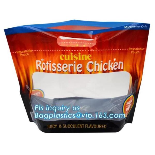 Buy Resealable Grease Proof Bags, Grilled Chicken Bag, Stand Up Roasted  Packaging, Hot Roast Pouch Anti Fog at wholesale prices