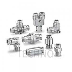China KQG2H04-02S Pneumatic Pipe Fittings 1/4 Inch Air Compressor Fittings SS316 on sale