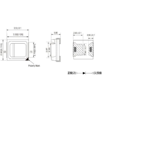 450NM 455NM 3V 150mA 2835 Bridgelux 0.2W 0.5 W Smd Led