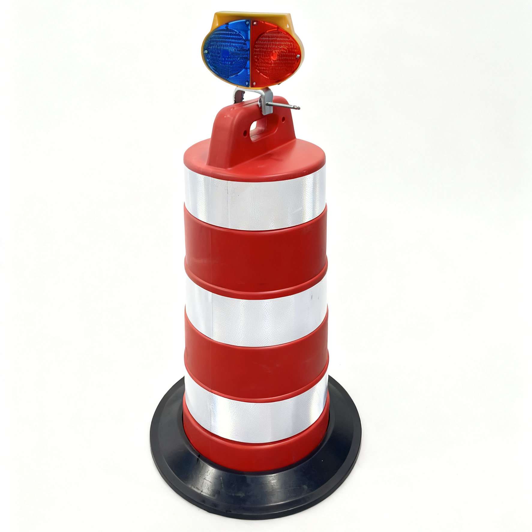 ROADSAFE Heavy Duty 90cm Plastic Traffic Drum with Enhanced Safety for Roadway Use