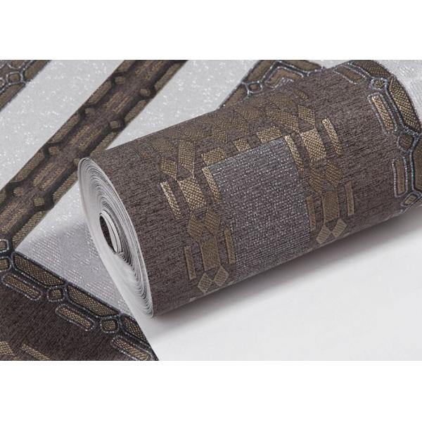 Eco - friendly Waterproof Living Room Wallpaper , Embossed Vinyl Wallpaper