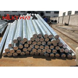 China Galvanized Steel Power Transmission Poles 25ft-40ft 10kV-220kV on sale