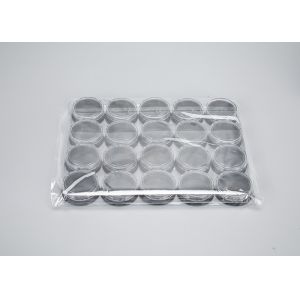 3g Empty Plastic Cosmetic Jar With Black Lids Tiny Makeup