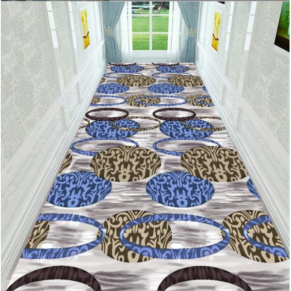 Coil Crystal Velvet Custom Commercial Floor Mat For Entrance Corridor Stairway Hotel