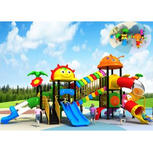 Multifunction Kids Plastic Playground Equipment Three Lane Tube Slide For Parks