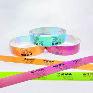 Unisex Glitter Party Wristbands Laser Printing Adjustable Bracelet