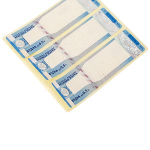 Custom Security Stickers Vinyl Polyester Barcode Glossy Finish Serial Number