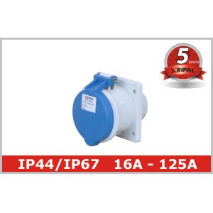 63A 125A Industrial Power Socket / Pin And Sleeve Receptacle Custom