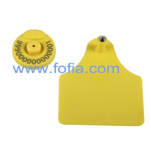 China Rfid Animal Microchip Electonic Ear Tag Identification With Em4305 Button on sale