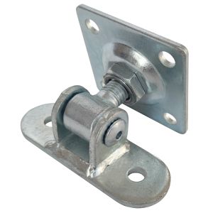 Agricultural 90 Degree Gate Hinge M16 Bolt On Adjustable With Plate