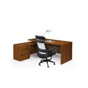 MDF Painting Modern Wood Desk , Office Desk Furniture Environmental Friendly