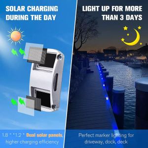 IP67 Waterproof Solar Powered Dock Light Outdoor Floor For Driveway Pathway