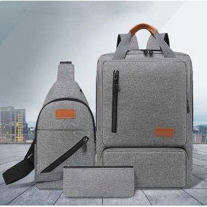 Three Piece Oxford Waterproof Backpack Men Women Backpack Set