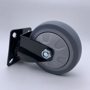 5 Inch Swivel Plate Soft Rubber Castor