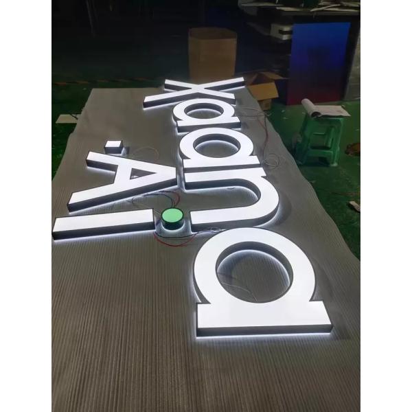 Best Sell Wall Name 3d Stainless Steel Led Logo Sign Backlit Letter Light 3d Wall Sign