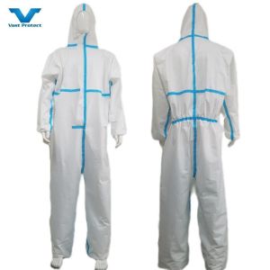 Microporous CE Type4/5/6 Cat3 Waterproof Anti-Static Protective Coveralls with