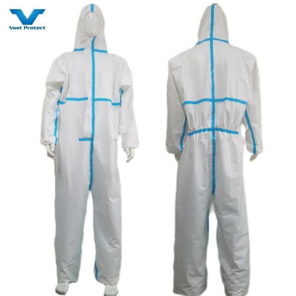 Microporous CE Type4/5/6 Cat3 Waterproof Anti-Static Protective Coveralls with