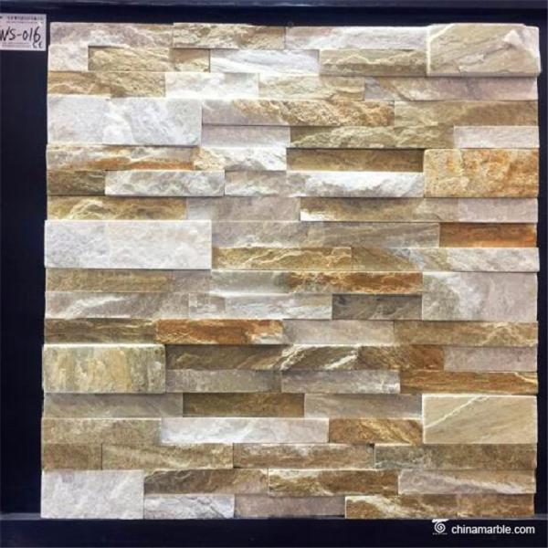 Slate Culture Stone High Hardness Yellow white Slate Culture Stone For Wall